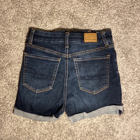 American Eagle Dark Wash Jean Shorts - Picture 2 of 2